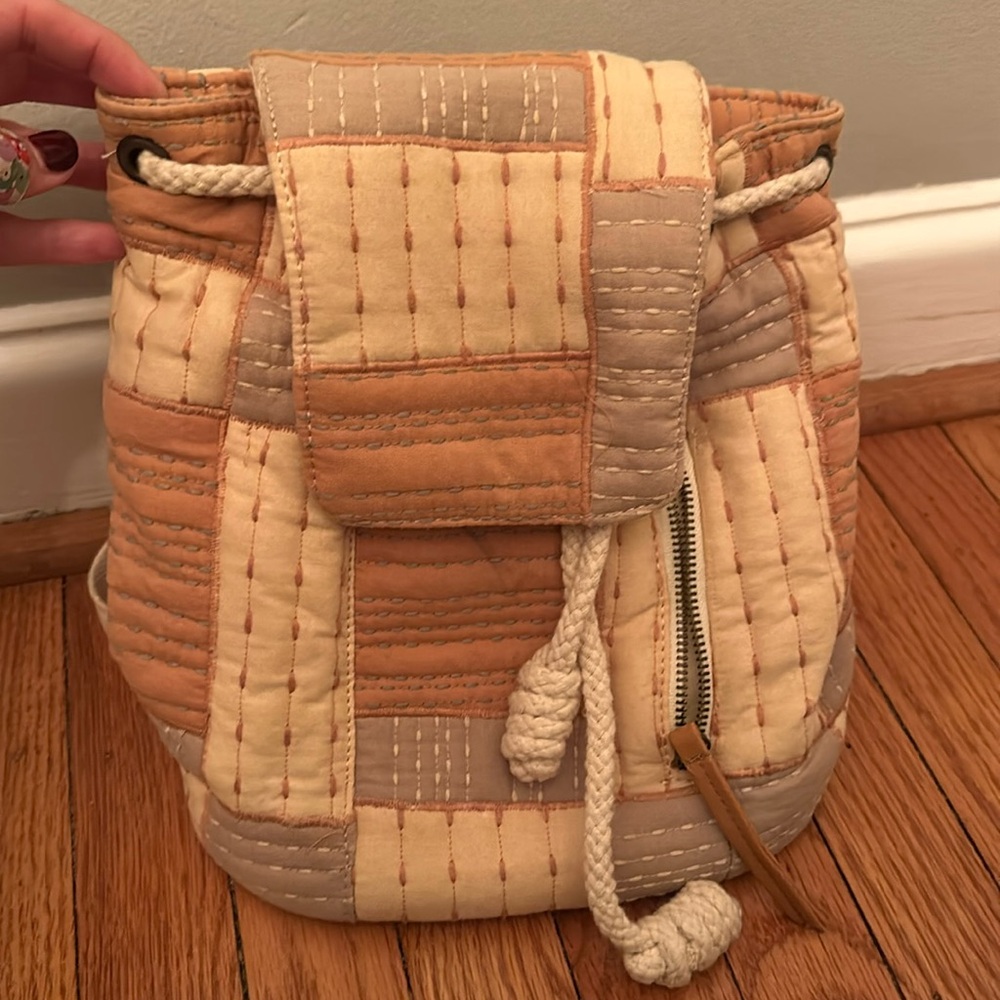 Quilted mini backpack